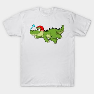 Dinosaur at Swimming under Water T-Shirt